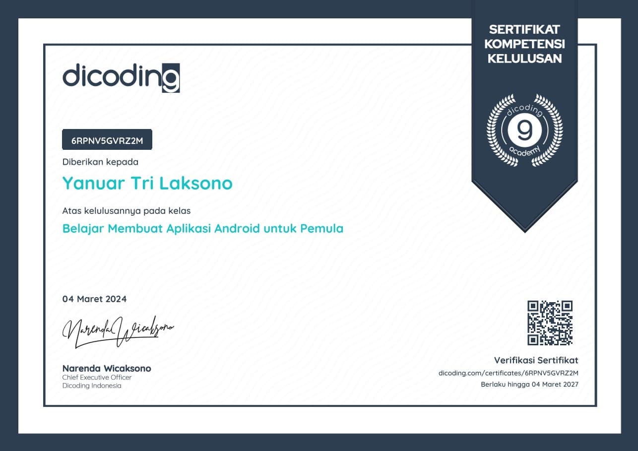 Course Completion Certificate