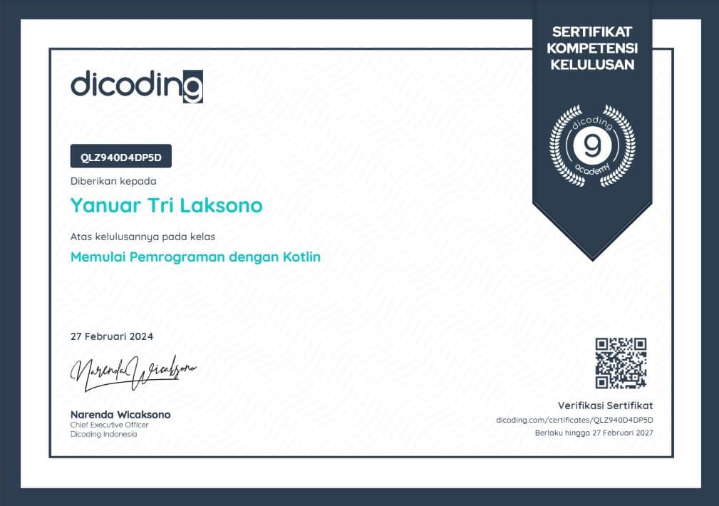 Kotlin Mastery Certificate